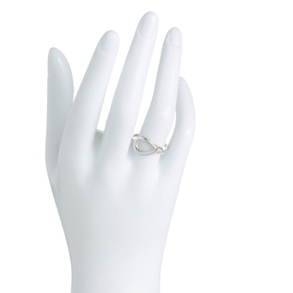 MILOR SILVER Silver Made In Italy Sterling Silver Open Knot Ring - Picture 2 of 2